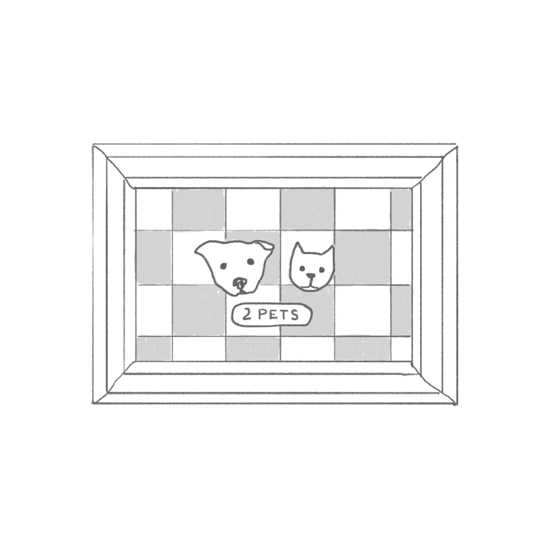 Custom Group Pet Portrait (2 pets)